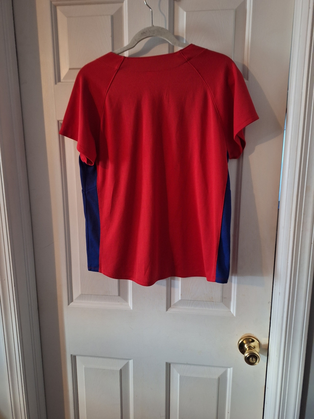 Majestic Phillies Red and Blue Womens Baseball Jersey L - Picture 4 of 5